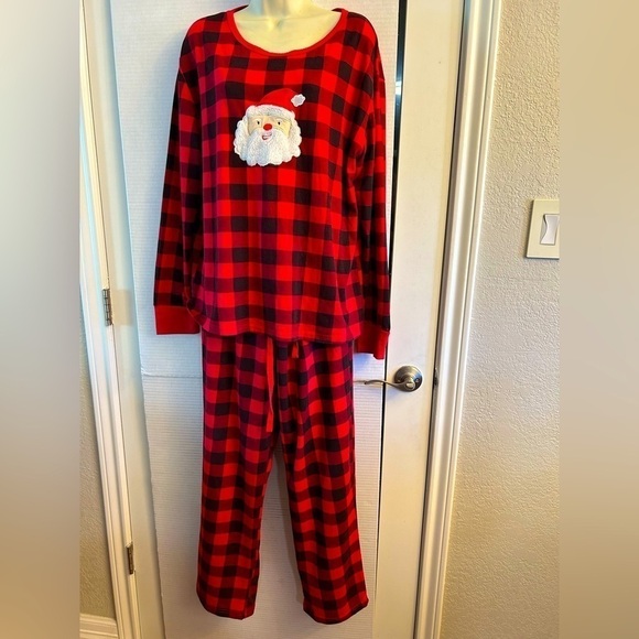 Tebbis women’s Christmas red & black Holiday pajamas 2 pc set. Sz-L V20 - Picture 1 of 13